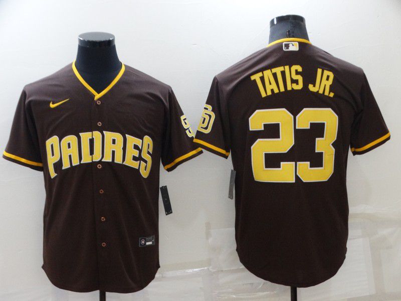 Men San Diego Padres #23 Tatis jr brown Game Nike 2022 MLB Jersey->youth mlb jersey->Youth Jersey